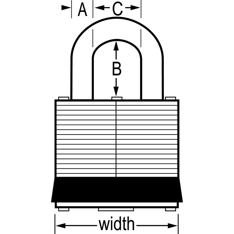 Master Lock 1-5/16 in. H X 1 in. W X 1-3/4 in. L Steel Pin Tumbler Padlock Keyed Alike