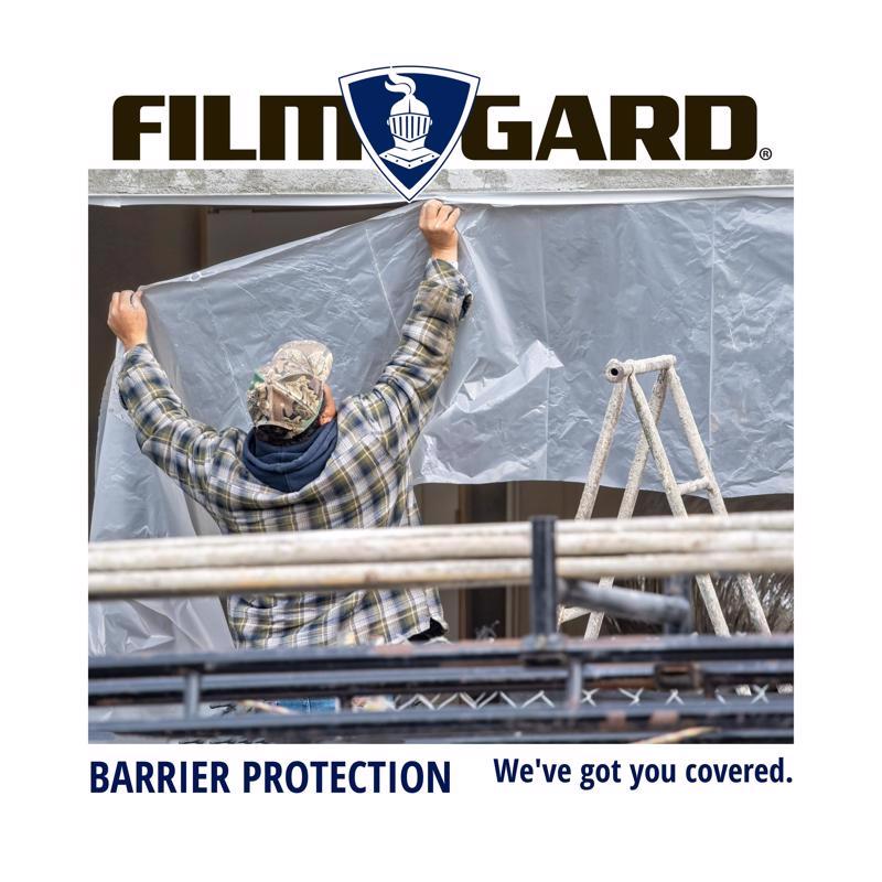 Film-Gard Plastic Sheeting 4 mil X 8 ft. W X 100 ft. L Polyethylene Clear 1 pk