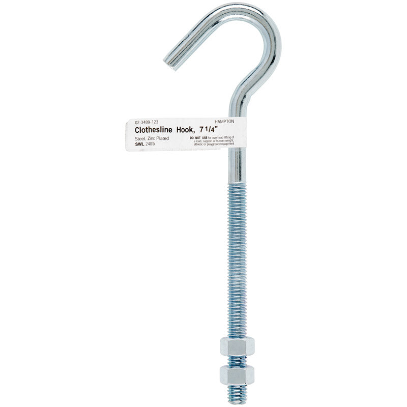 HOOK CLOTHSLN 3/8"X7.25"