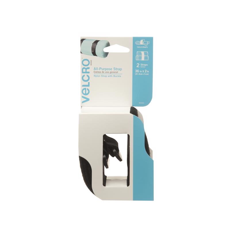 STRAP CINCH 2"X36"BLKPK2