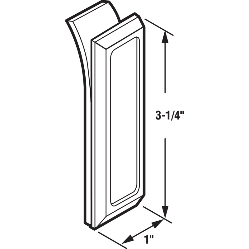 Prime-Line 3.25 in. L Natural Clear Acrylic Door Pull