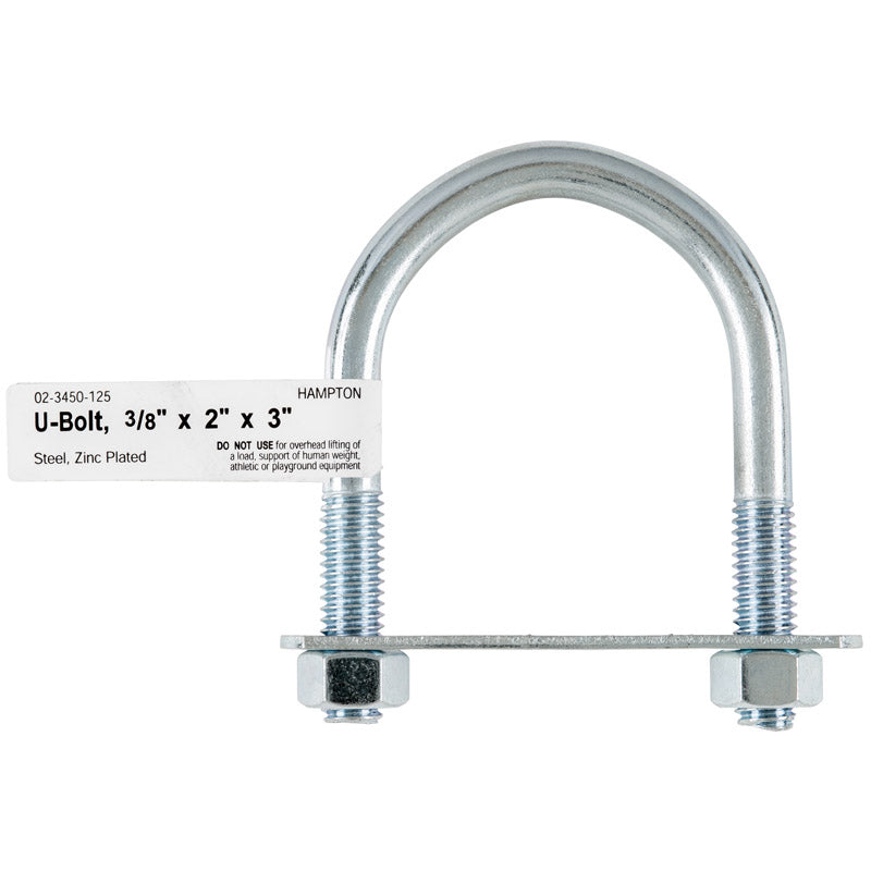 BOLT U 3/8"X2"X3"
