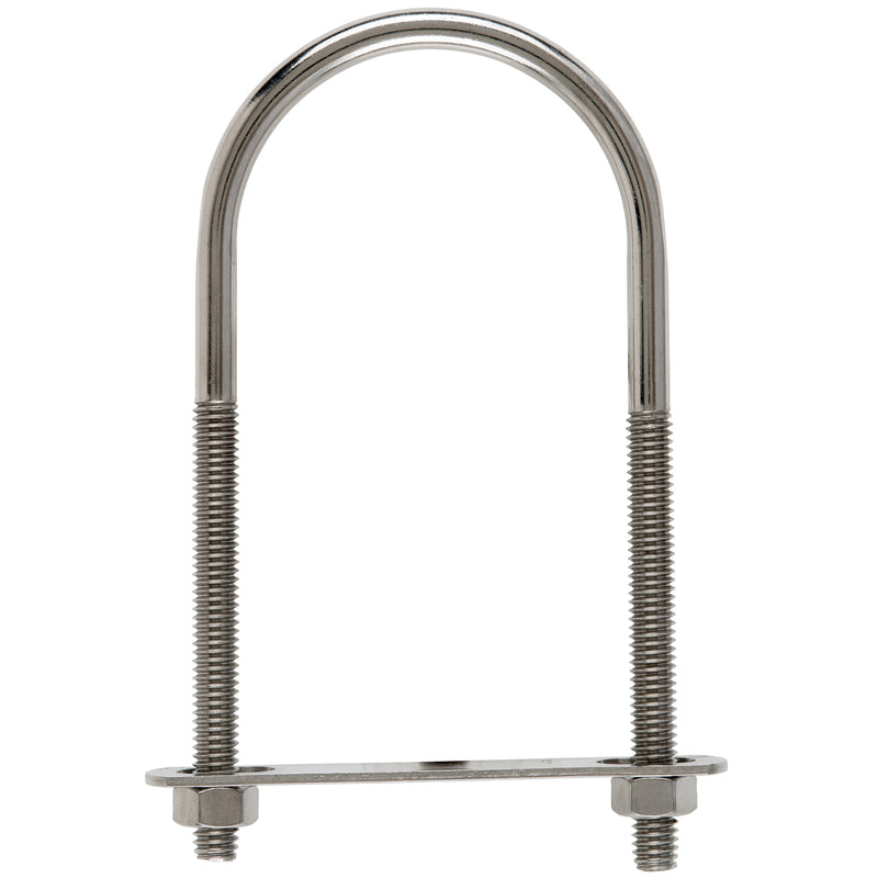 Hampton 5/16 in. X 2-1/2 in. W X 5-3/16 in. L Coarse Stainless Steel U-Bolt