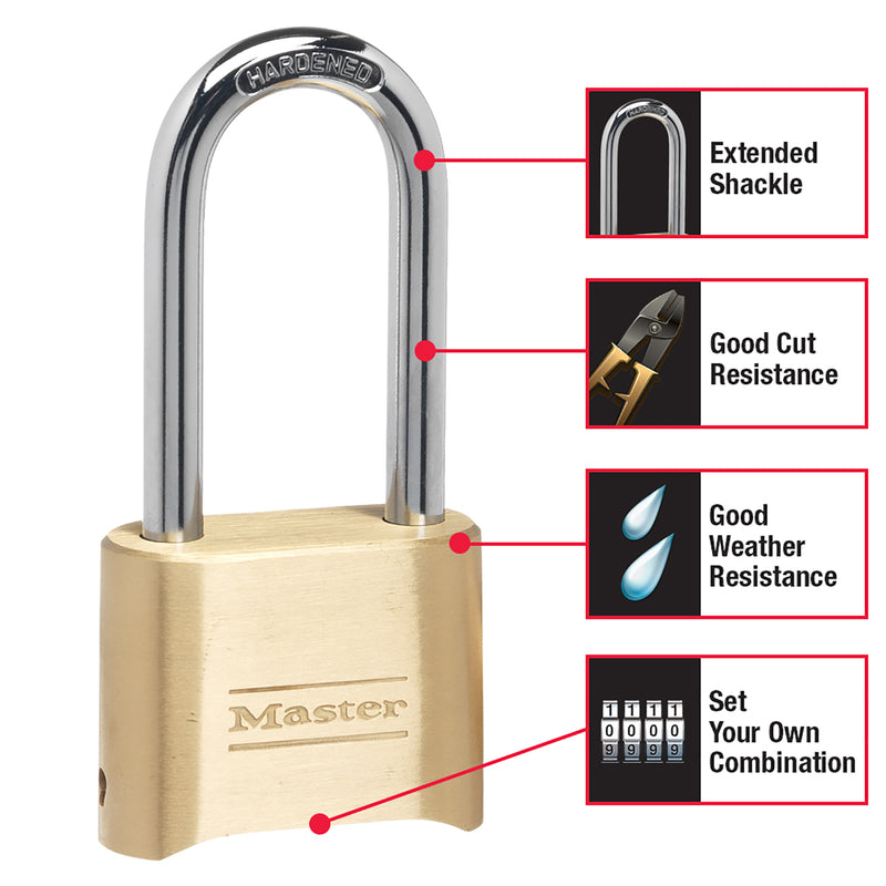 Master Lock 4-1/8 in. H X 2 in. W Steel Resettable Combination Padlock