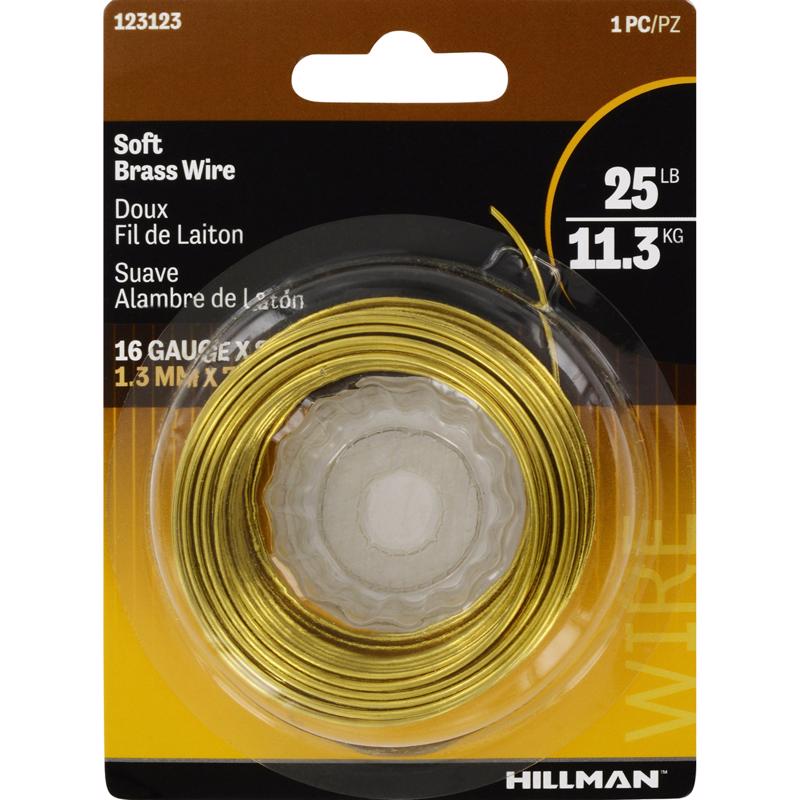 BRASS WIRE 16GA 25FT