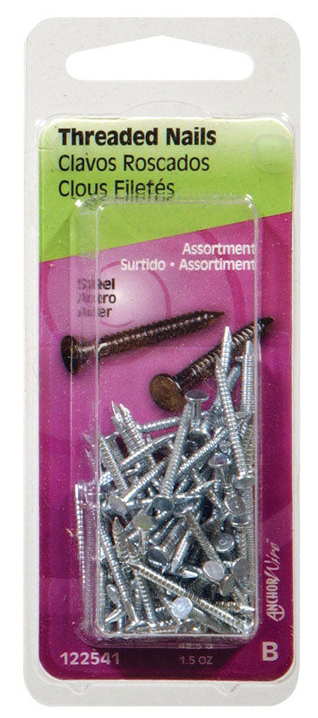 NAIL THREADED ASST 1.5OZ