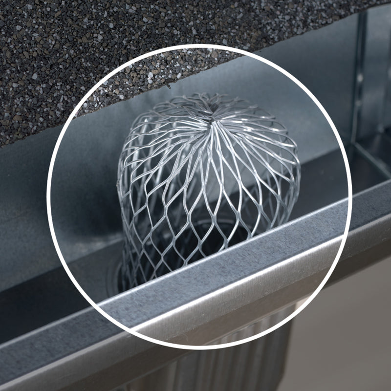 Amerimax 2.8 in. W X 3 in. L Gray Aluminum Gutter Strainer