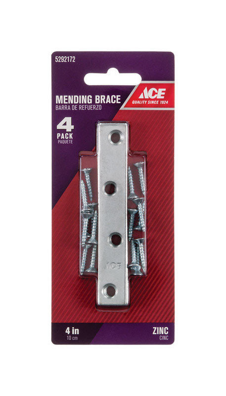 Ace 4 in. H X 0.625 in. W X .72 in. L Zinc Mending Brace