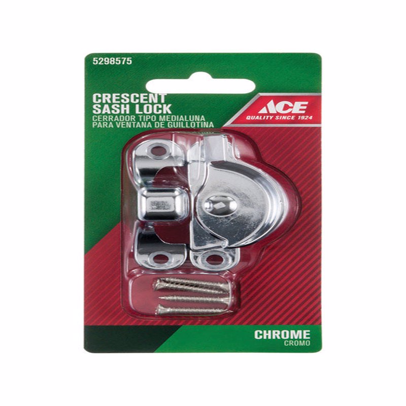 Ace Chrome Silver Chrome Sash Lock 1 pk