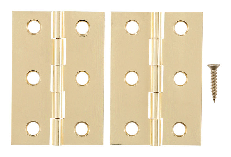 Ace 2-1/2 in. W X 1-3/4 in. L Polished Brass Brass Broad