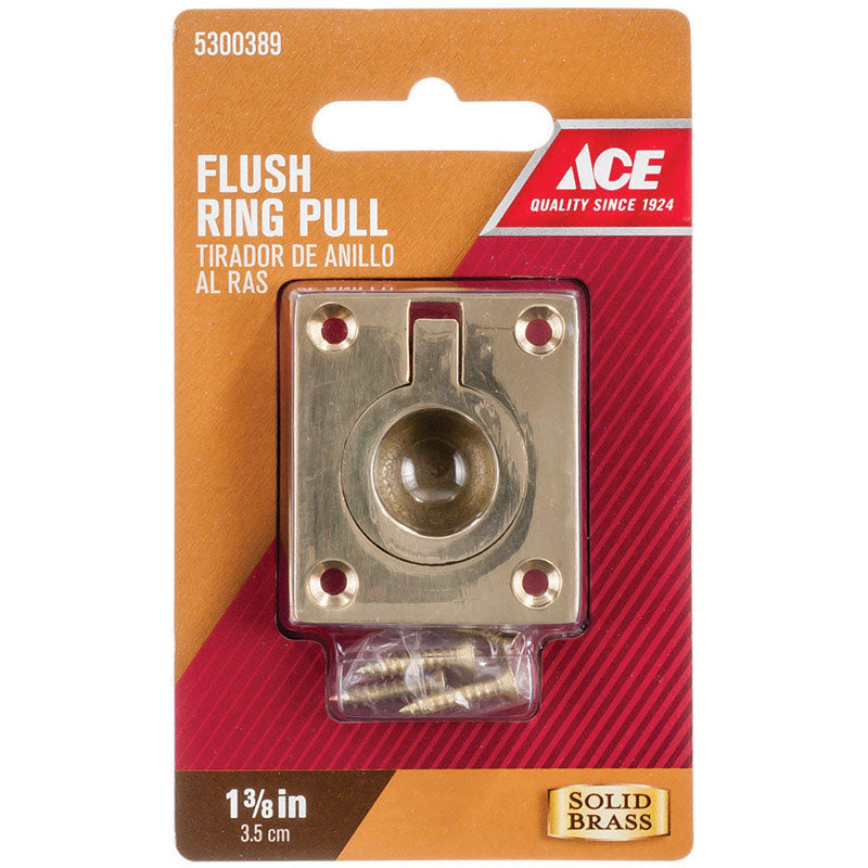Ace Brass Cabinet Flush Pull 1-3/8 in.