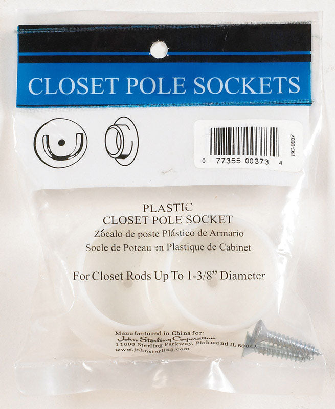 SOCKET POLE 1-3/8" WHITE