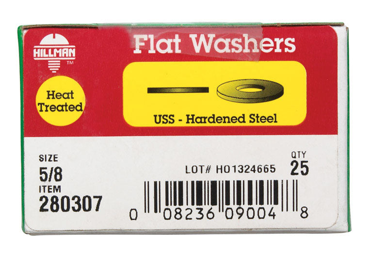 WASHER HT FLAT 5/8 BX25