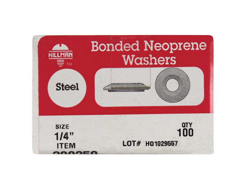 WASHER NEOPRENE 1/4BX100