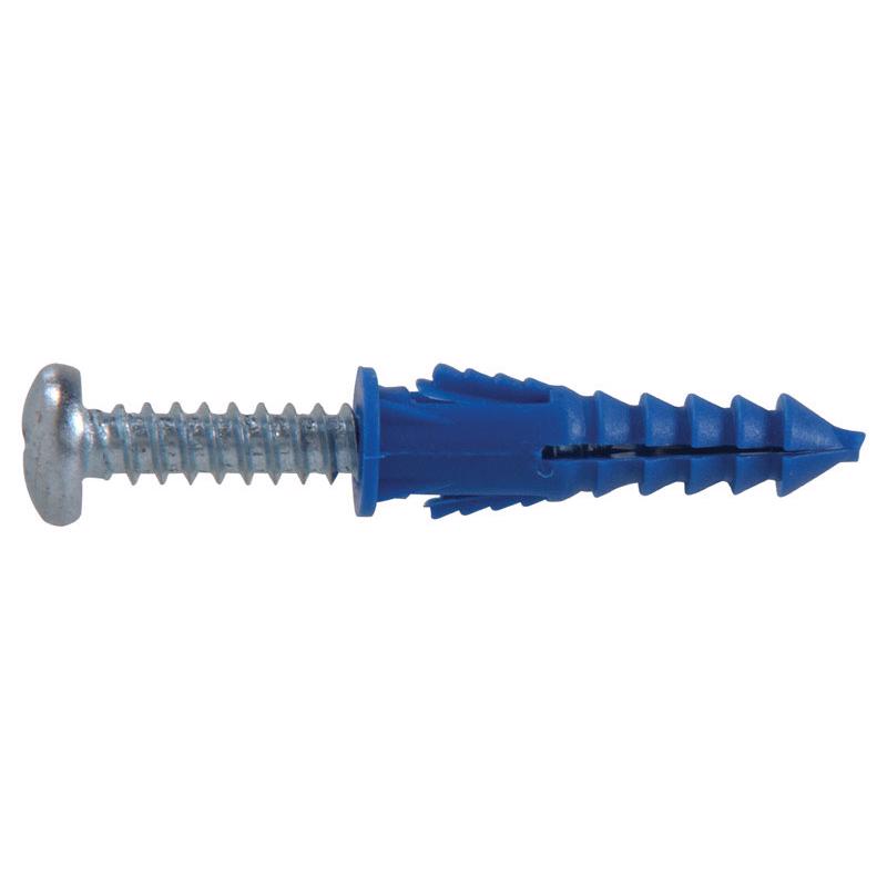Hillman 0.164 in. D X 1-1/4 in. L Plastic Ribbed Head Ribbed Anchor 25 pk