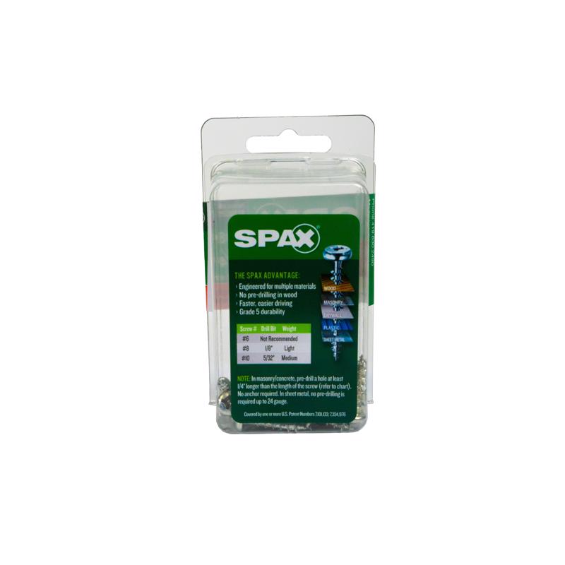 SPAX No. 8 X 3/4 in. L Phillips/Square Zinc-Plated Multi-Material Screw 35 pk