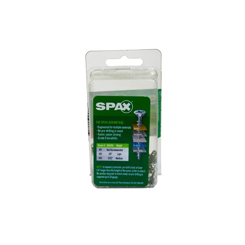 SPAX Multi-Material No. 8 Label X 1-1/4 in. L Unidrive Flat Head Construction Screws 30 pk