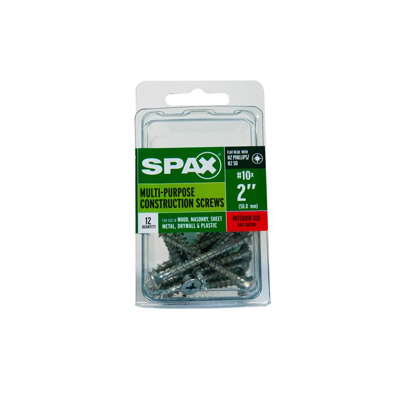 SPAX Multi-Material No. 10 Label X 2 in. L Unidrive Flat Head Construction Screws 12 pk
