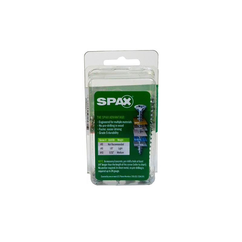 SPAX Multi-Material No. 10 Label X 2-1/2 in. L Unidrive Flat Head Construction Screws 12 pk