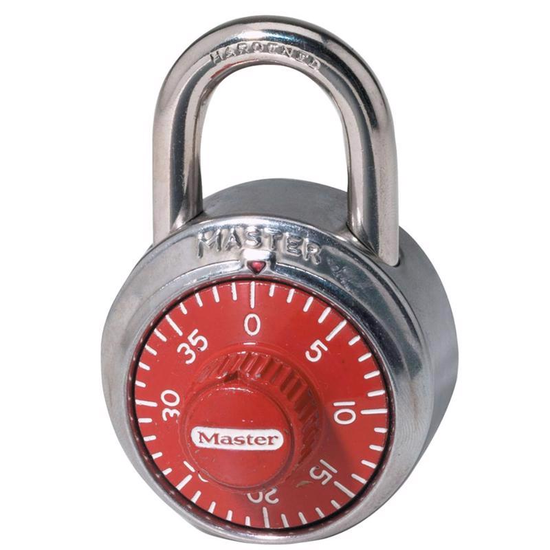 PADLOCK COMB RED DIAL