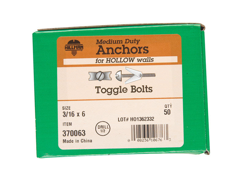 TOGGLE BOLT 3/16X6
