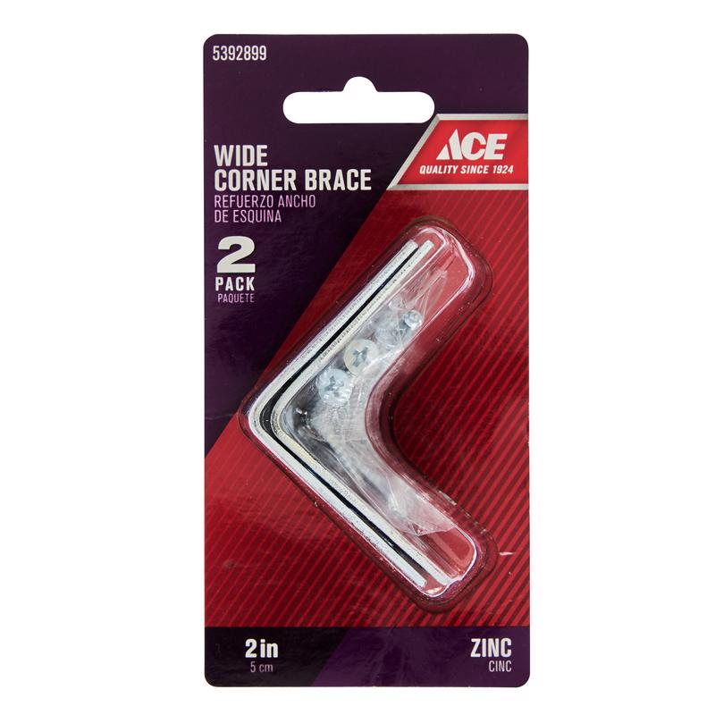 CORNER BRACE 2X1.5"ZNC