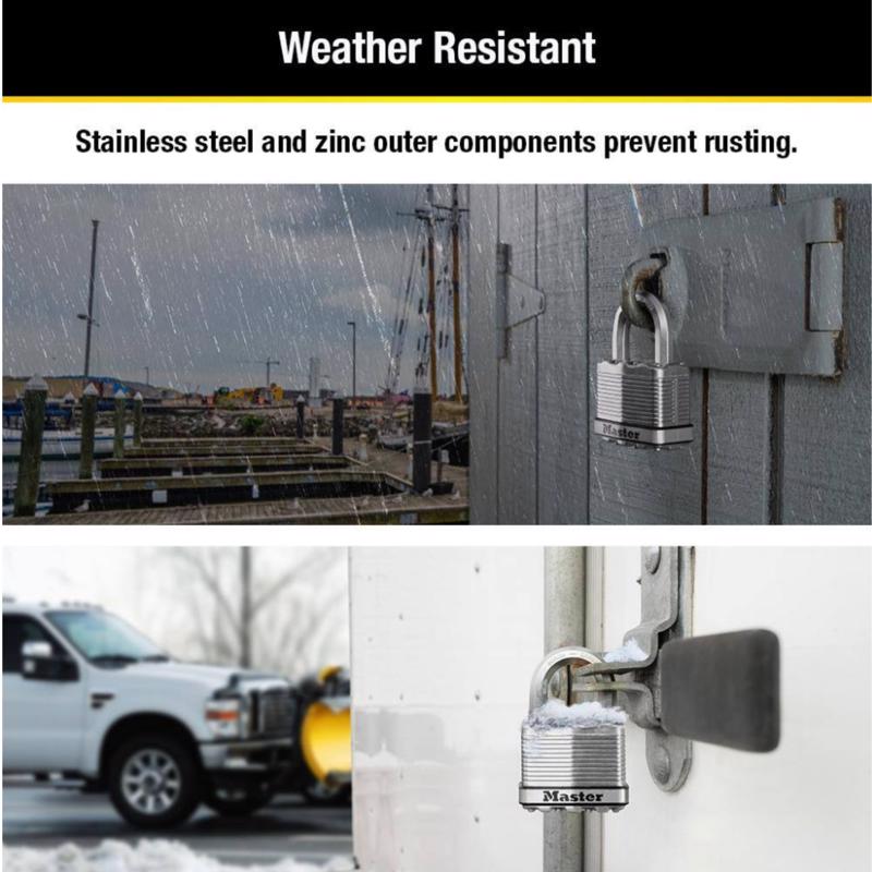 Master Lock 6.34 in. H X 1.34 in. W X 3.91 in. L Steel Ball Bearing Locking Padlock Keyed Alike