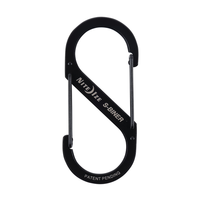 Nite Ize S-Biner 1.8 in. D Stainless Steel Black Carabiner Key Holder