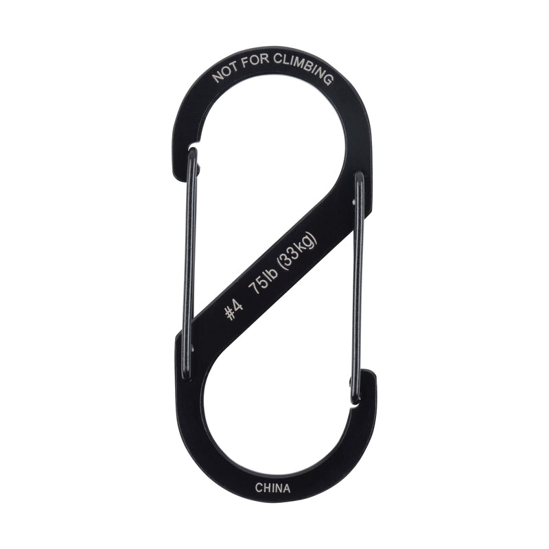 Nite Ize S-Biner 1.8 in. D Stainless Steel Black Carabiner Key Holder