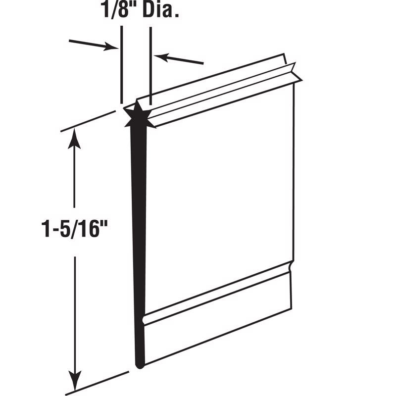 Prime-Line 5.3 in. H X 1-5/16 in. W Clear Framed Shower Door Bottom Seal