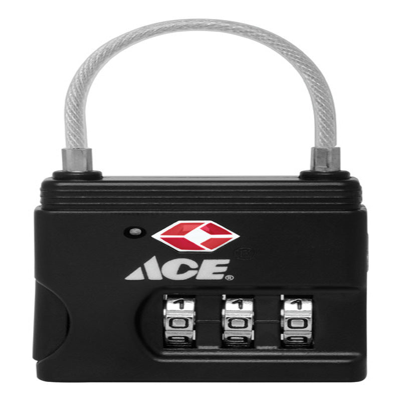 Ace 1-9/16 in. H X 1-7/16 in. W X 1/2 in. L Die-Cast Zinc 3-Dial Combination Luggage Lock