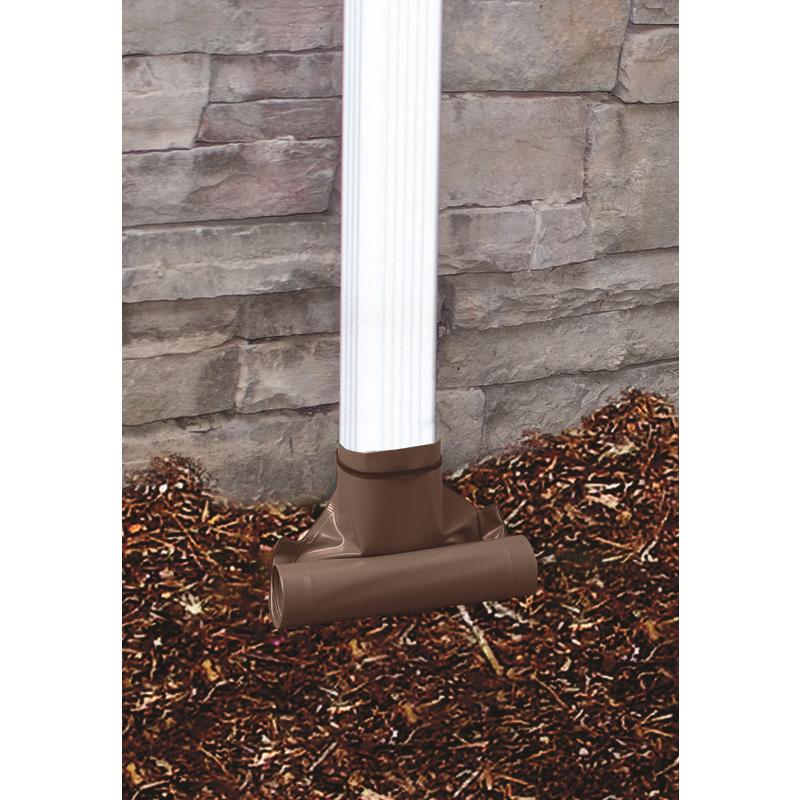 Frost King Drain Away 0.1 in. H X 9 in. W X 46 in. L Brown Vinyl Downspout Extension