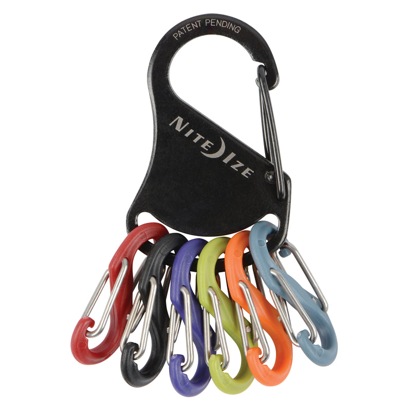 Nite Ize KeyRack 2 in. D Stainless Steel Black Carabiner Key Chain