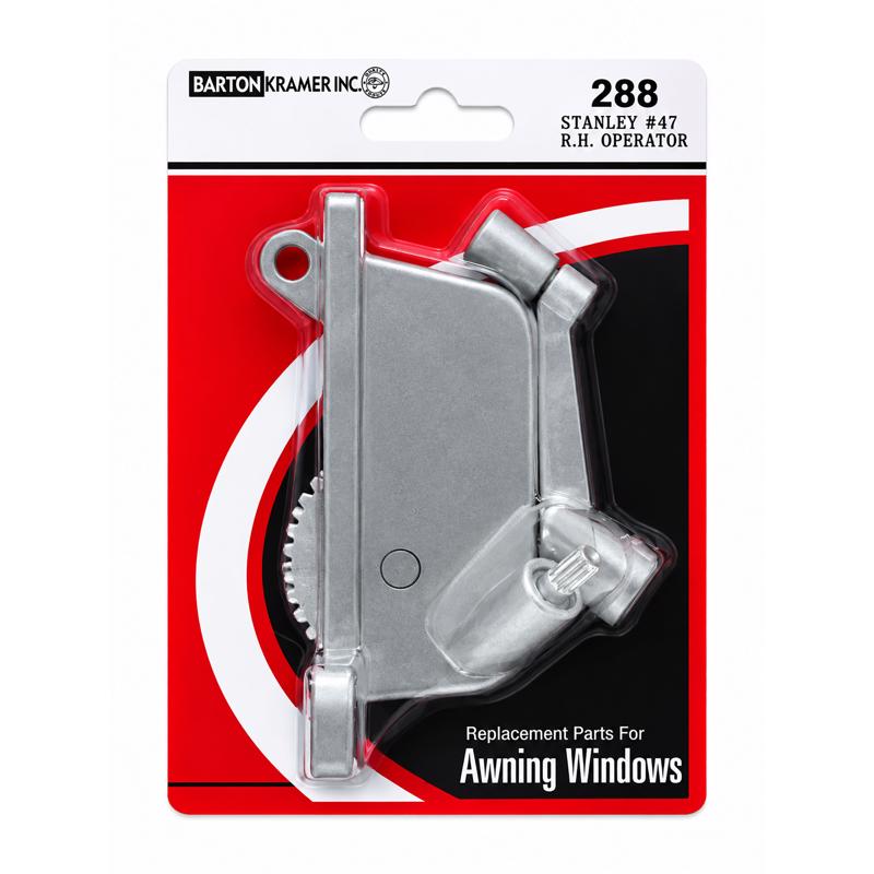 Barton Kramer Silver Aluminum Right Awning Window Operator For Stanley