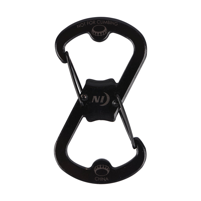 Nite Ize S-Biner 2 in. D Stainless Steel Black Carabiner Key Holder