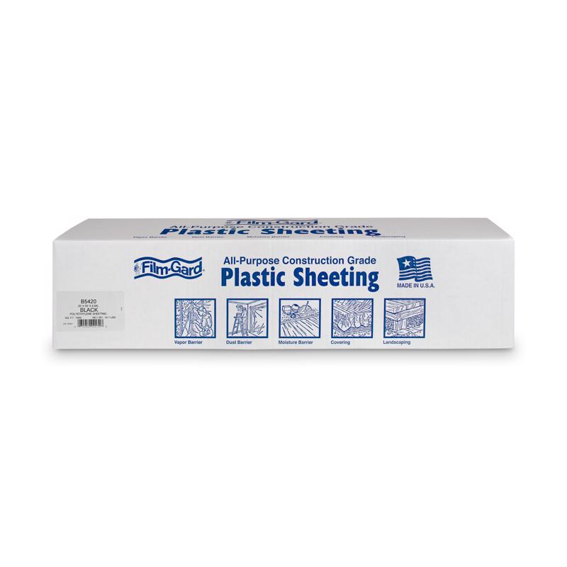 FILM POLY BLK4MIL 20X50'