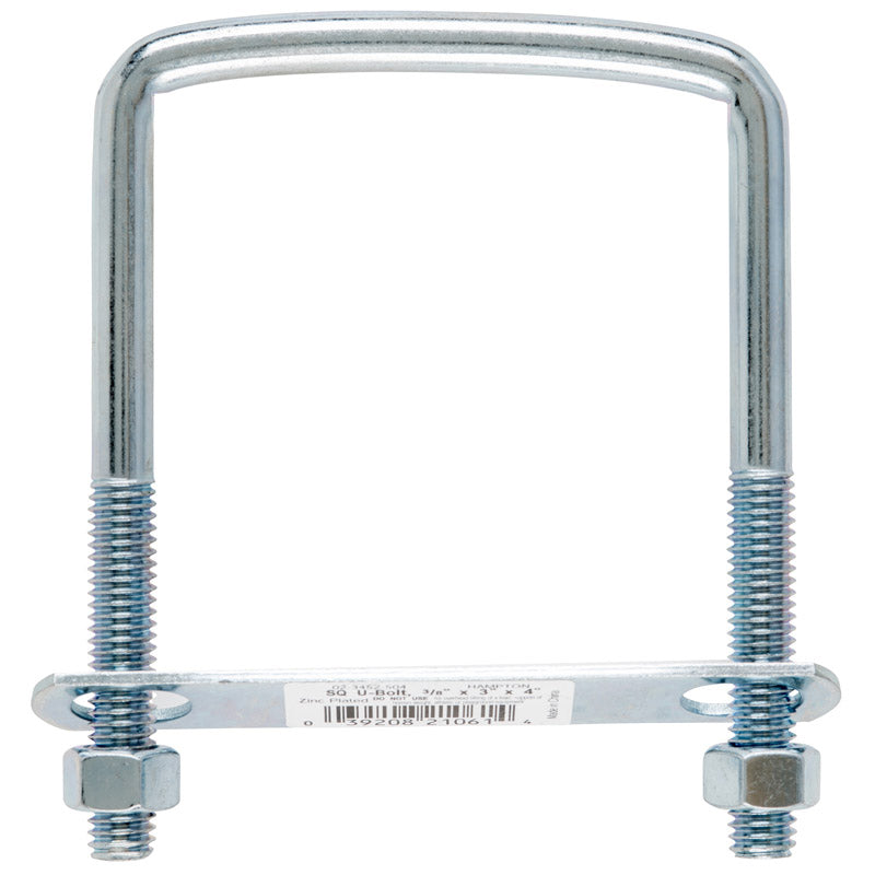 BOLT U SQ 3/8"X3"X4"