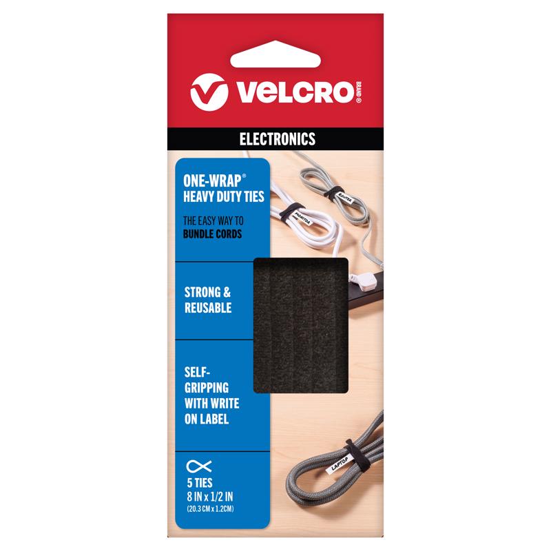 STRAP ONE-WRP 8X1/2"BLK