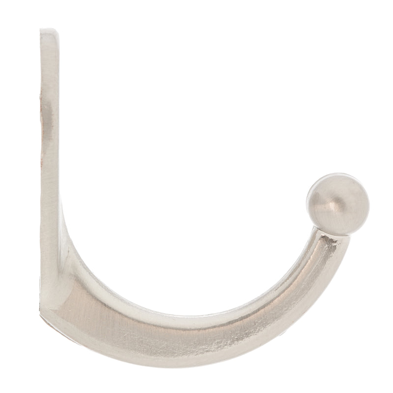 Ace 1-3/4 in. L Satin Nickel Silver Metal Small Garment Hook 2 pk