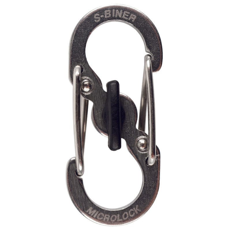 Nite Ize MicroLock 1.8 in. D Stainless Steel Silver Carabiner Key Holder