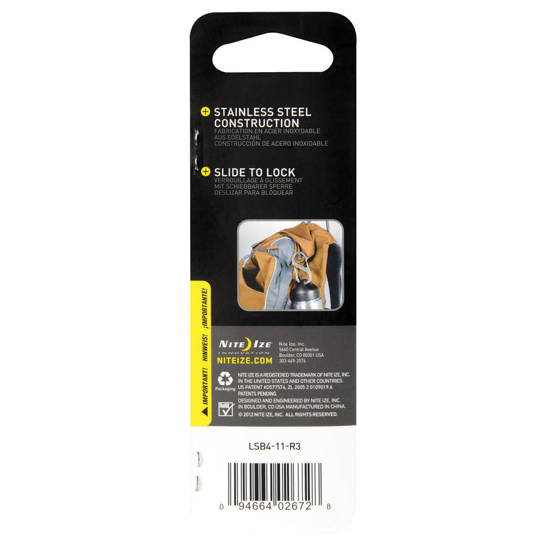 Nite Ize S-Biner SlideLock 1.8 in. D Stainless Steel Silver Carabiner Key Holder