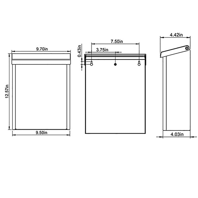 Gibraltar Mailboxes Designer Classic Galvanized Steel Wall Mount Venetian Bronze Mailbox
