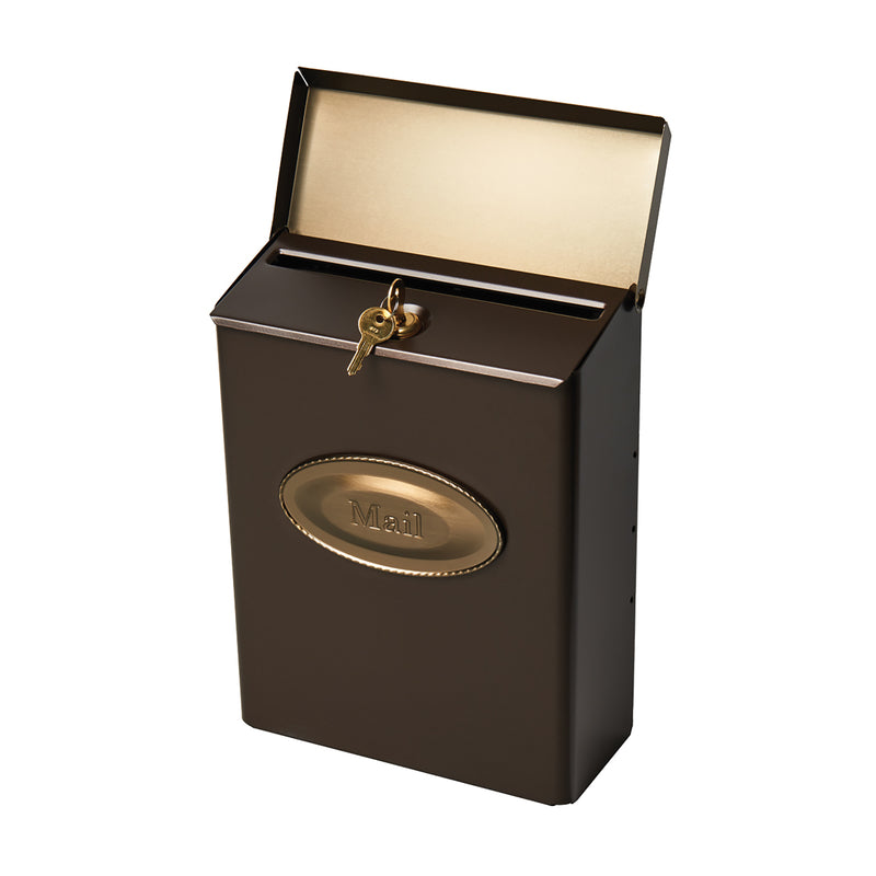 Gibraltar Mailboxes Designer Classic Galvanized Steel Wall Mount Venetian Bronze Mailbox