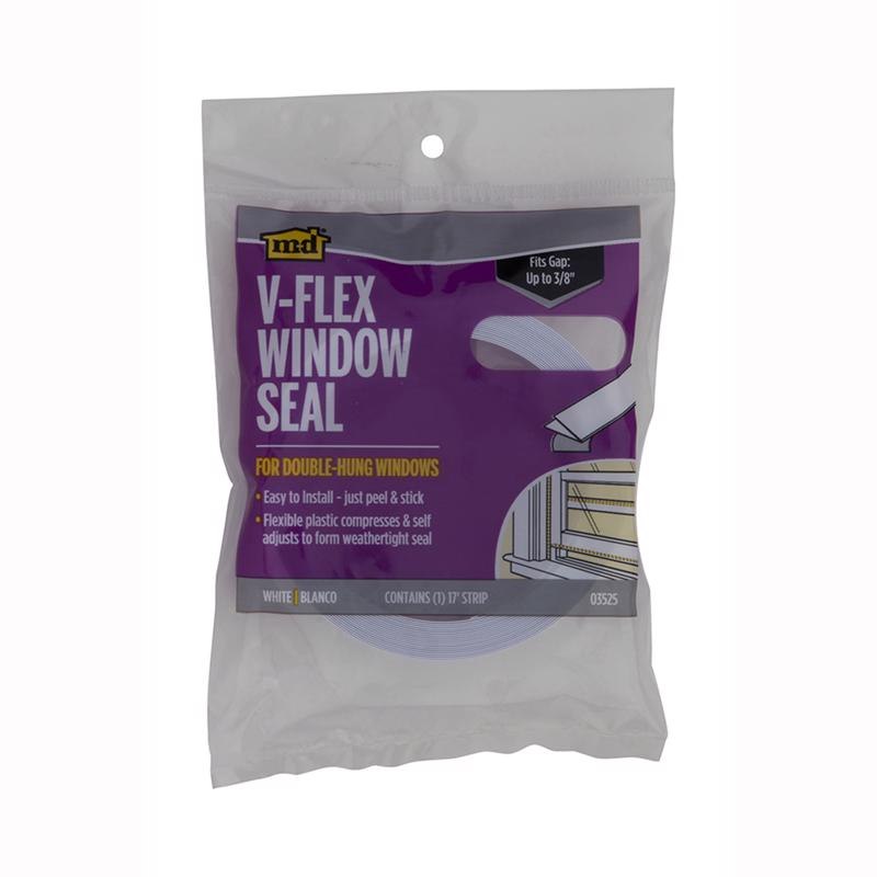 WEATHRSTRP"V"7/8"X17'WHT