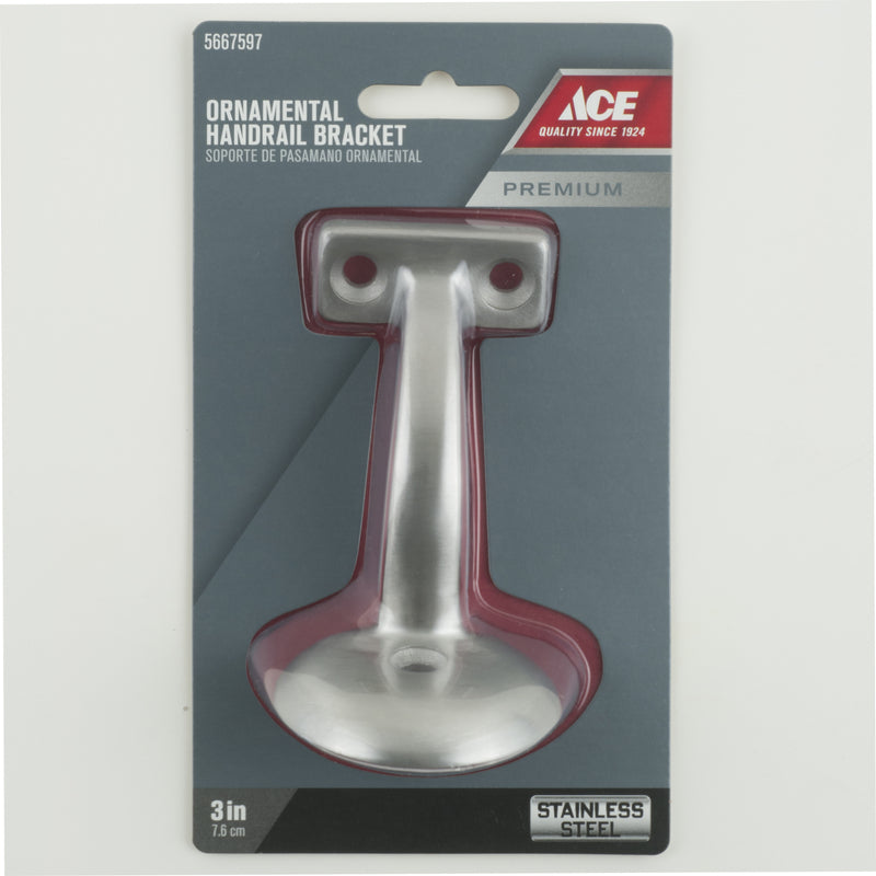 Ace 3.5 in. W Stainless Steel Handrail Bracket