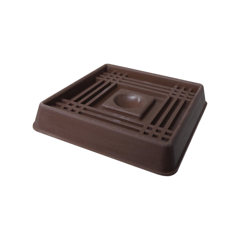 Shepherd Hardware Rubber Caster Cups Brown Square 4 pk