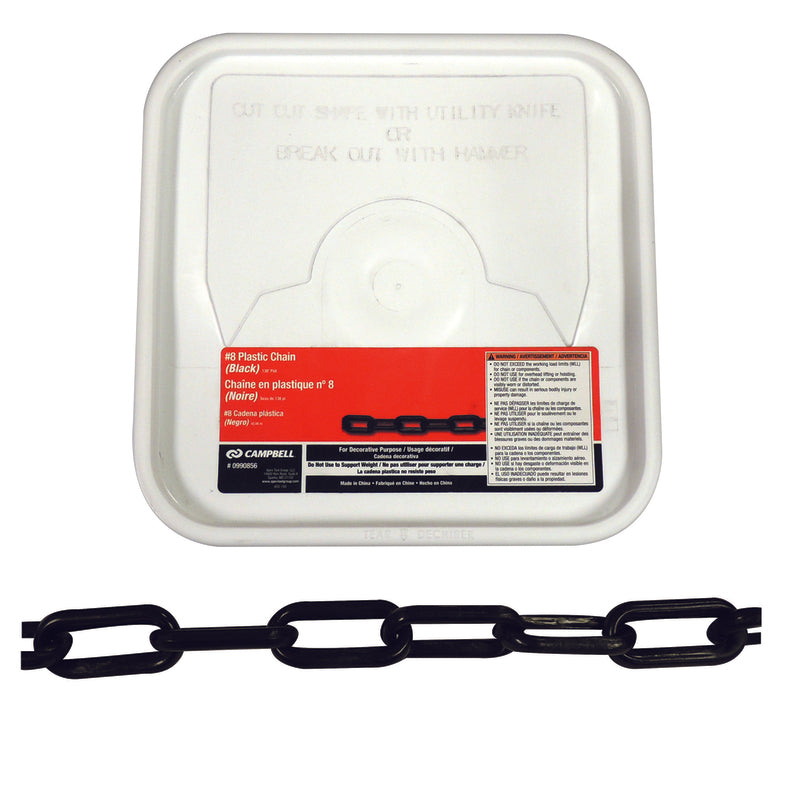 PLASTIC CHAIN #8 BLK