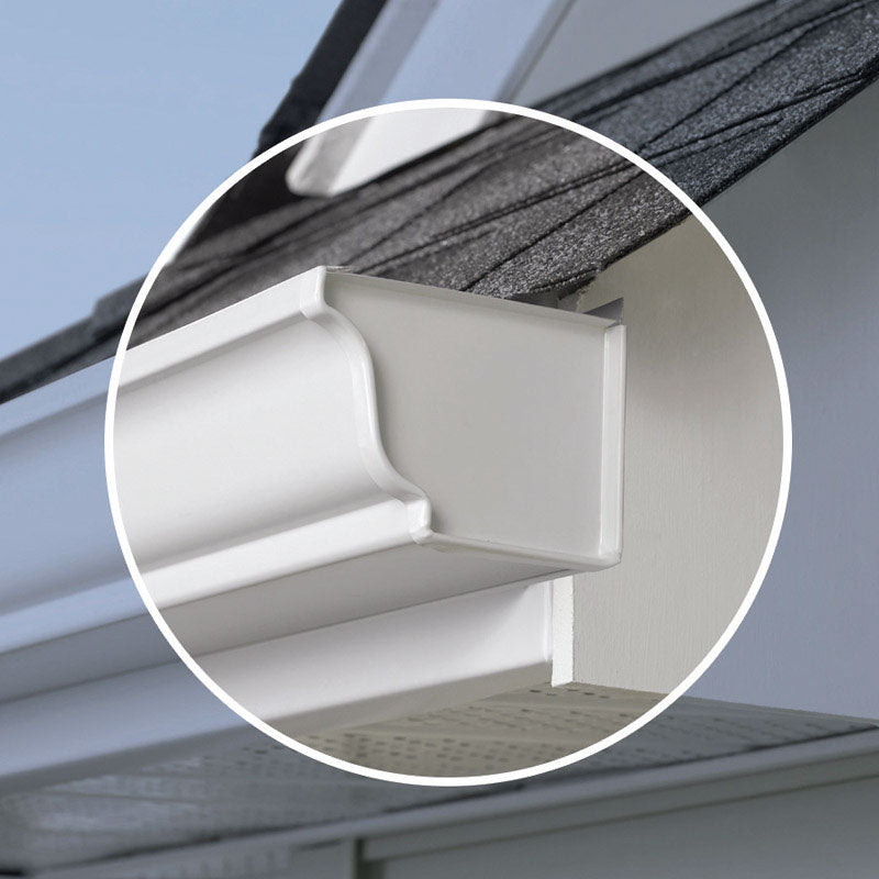 GUTTR "K" RTEND WHT 5"