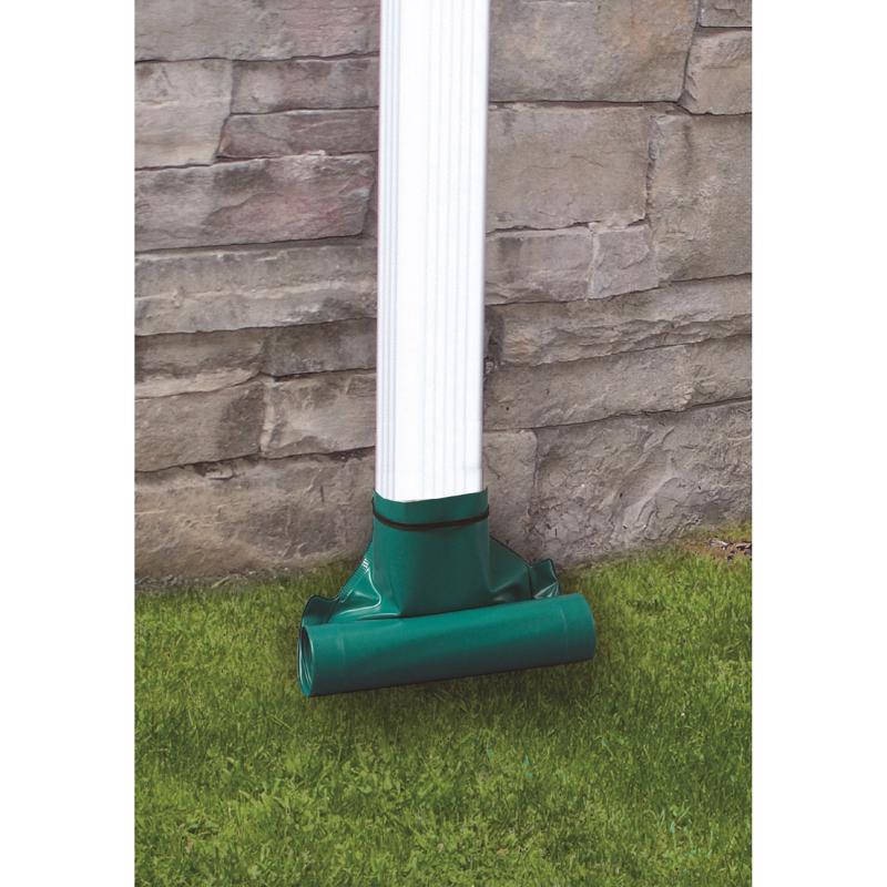 Frost King Drain Away 0.1 in. H X 7.25 in. W X 8 ft. L Green Vinyl Downspout Extension