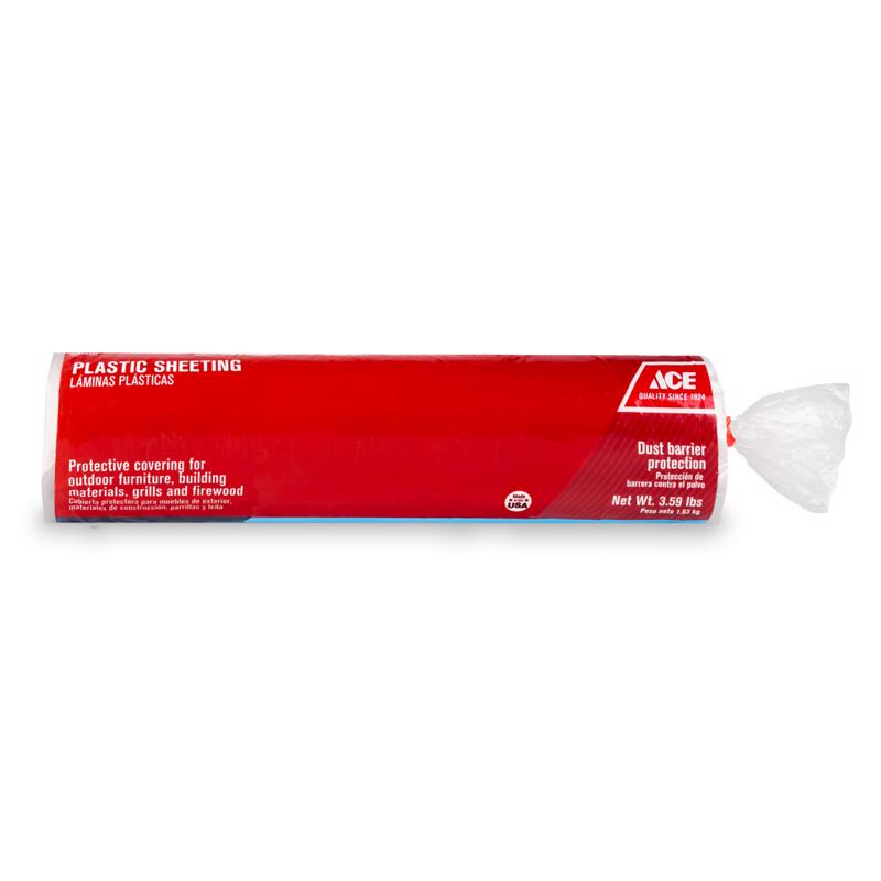Ace Plastic Sheeting 3 mil X 10 ft. W X 25 ft. L Polyethylene Clear